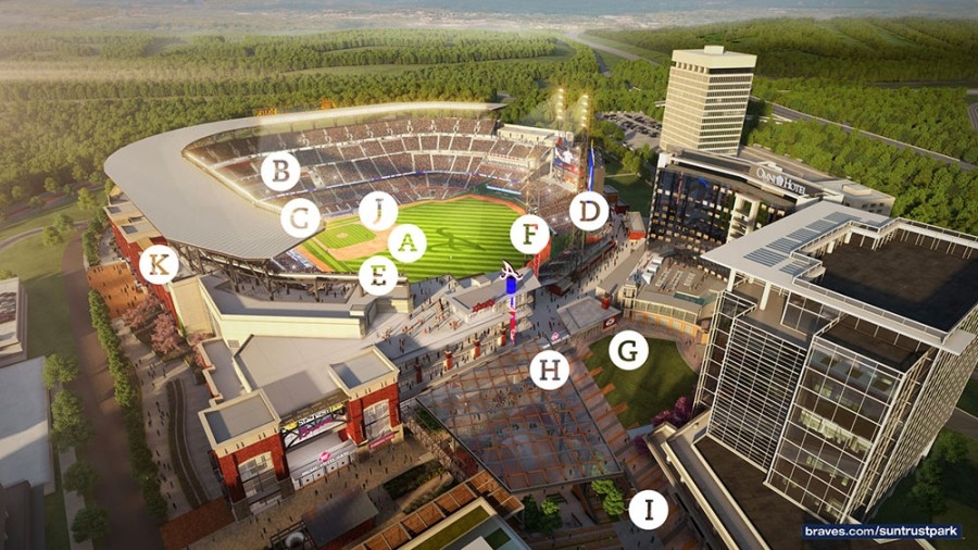 Rendering of SunTrust Park, scheduled to open in spring 2017. (Image: Atlanta Braves)