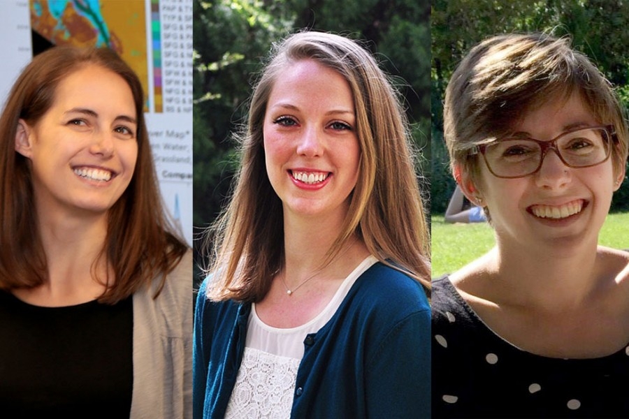 Ph.D. students Courtney Di Vittorio, Laura Mast and Xenia Wirth, the School's first Future Faculty Fellows.